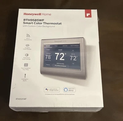 SELLADO Honeywell Hogar Wi-Fi Termostato de Color Inteligente Control de Voz con Aplicación RTH9585WF Foto 1 de 4