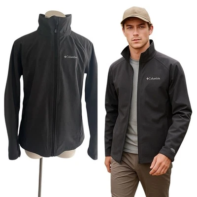 Chaqueta Columbia Omni-Tech Interchange Para Hombre Mediana Negra Impermeable Transpirable Foto 1 de 4