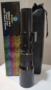 Kalimar 500mm F8 Preset Telephoto Lens Tripod Collar K612 Manual Focus w/ Box - Picture 1 of 15