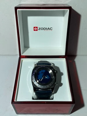 ZODIAC Desert Master ZO7000 World Time  Blue Dial Quartz Men's Watch 44mm - Image 1 of 4