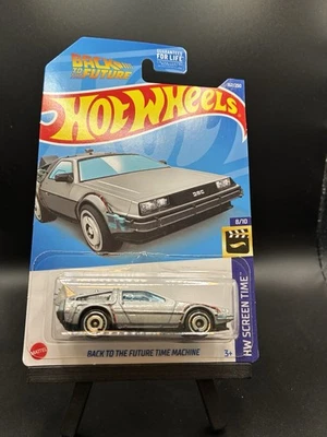 2022 HOT WHEELS 1:64 HW SCREEN TIME 8/10 BACK TO THE FUTURE TIME MACHINE - Image 1 of 2