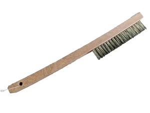 Edelstahl Drahtbürste mit langem Stiel 4 Reihen - Bild 1 von 2