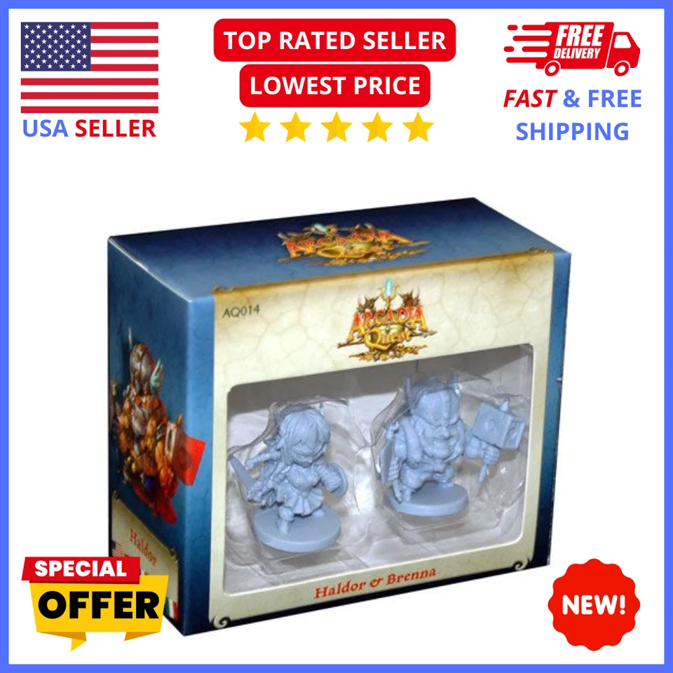 Arcadia Quest Expansion: Haldor & Brenna | Complemento de miniaturas para juegos de mesa Foto 1 de 1