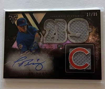 2015 Topps Rookie Triple Threads Auto #134 Javier Baez #/35 - Image 1 of 2