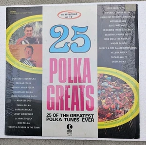 25 Polka Greats Volumen 1 Varios Artistas LP Disco de Vinilo 1971 Disco Chaqueta - Imagen 1 de 4