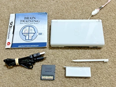 Nintendo DS Lite White Console + 1 Game + Stylus + Charging Cable, Mint Like New - image 1 of 4