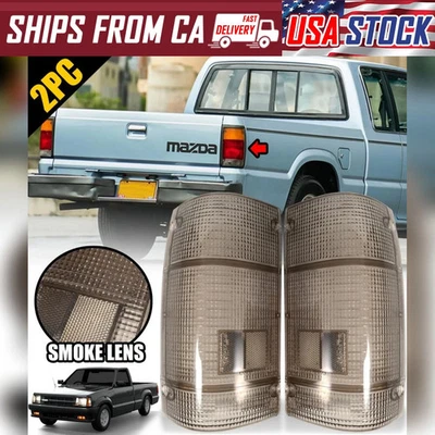 For Mazda B2000 B2200 B2600 1985-1998 Tail Lamp Rear Light Smoke Black Lens - Image 1 of 4