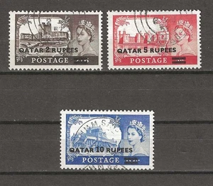 Qatar 1957/59 SG 13/15 USADO - Imagen 1 de 1
