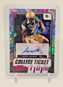 AUSTIN WATKINS 2021 Panini Contender's Cracked Ice 170 Rookie RC Card Auto /23 - Picture 1 of 2