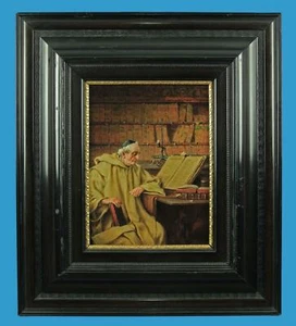 Richard Linderum (1851-1926) 'In der Bibliothek' sign. Ölgemälde bez. 'München' - Bild 1 von 9