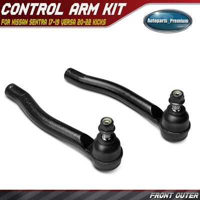 2Pcs Front Outer Tie Rod End for Nissan Sentra 2017-2019 Versa 20-22 Kicks 21-22 - Image 1 of 4