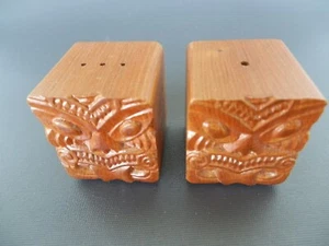 Koruru New Zealand Tiki Salt and Pepper Shakers - 38 X 38 X 38mm - Picture 1 of 4