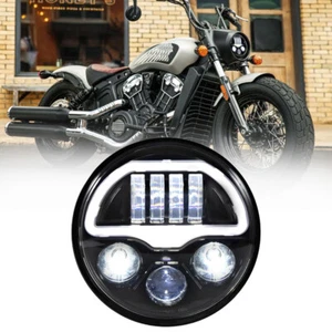 LED Headlamp w/DRL Hi/Low for Indian Scout Bobber ABS 2018-2020/Twenty 2020-2024 - Picture 1 of 6