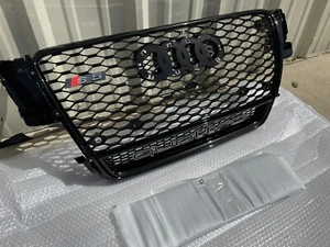 AUDI A5/S5 B8 8T 2008-2012 NEGRO RS5 ESTILO PANAL MALLA DELANTERA QUATTRO REJILLA - Imagen 1 de 4