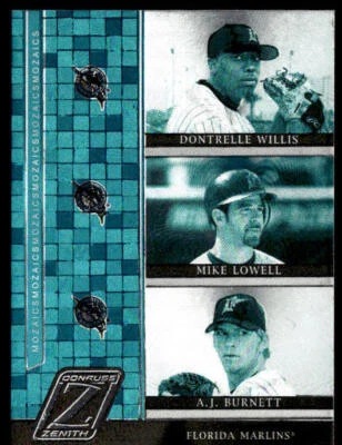 2005 Donruss Zenith #M-13 Dontrelle Willis / Mike Lowell / A.J. Burnett Mozaics - Image 1 of 2