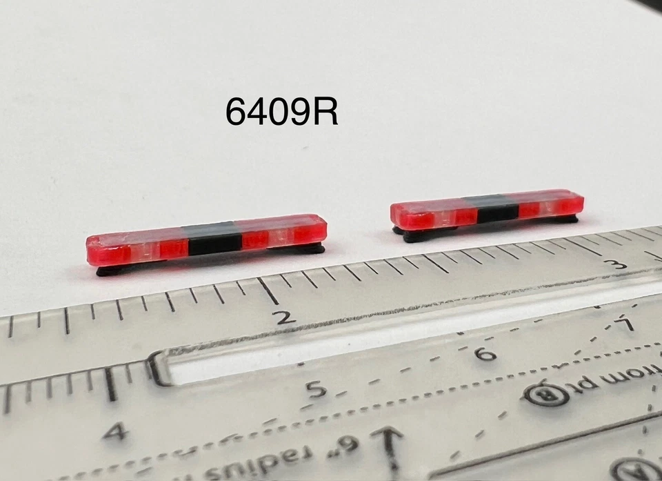 2 Pack 1/64 Whelen Edge Lightbar Red Fire EMS Police Sheriff Car Truck Ambulance - Image 1 of 4