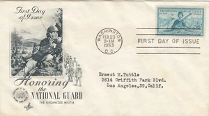 USPS  #1017 NATIONAL GUARD ADDR ARTCRAFT FDC  - Picture 1 of 1