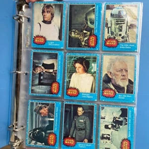 Tarjetas coleccionables Star Wars 1977 vintage serie 1 azul JUEGO COMPLETO 1-66 - Imagen 1 de 16