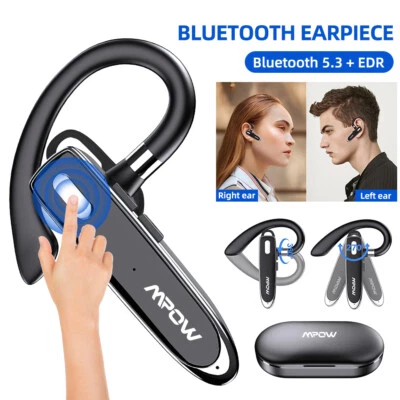 MARKENLOS Bluetooth 5.3 Headset Stereo Kopfhörer Kabellos Ohrhörer mit Mikrofon für Handy