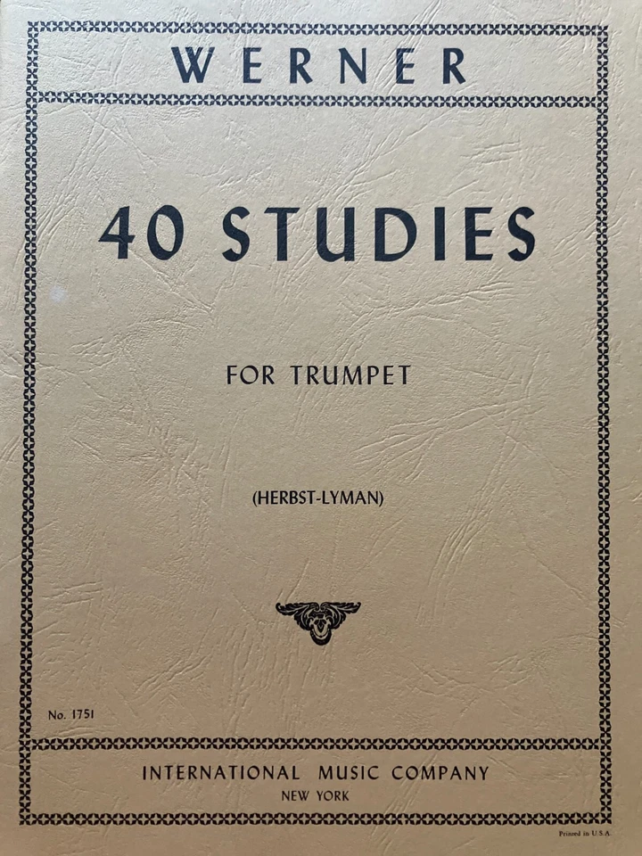 INT1751 - Werner 40 Studies For Trumpet - Image 1 of 1