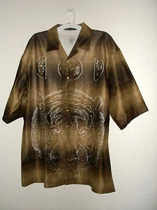 NUEVA CAMISA HAWAIANA TALLA XL MALA LUNA CRECIENTE de MILLION GUY tigre y luna llena - Imagen 1 de 3