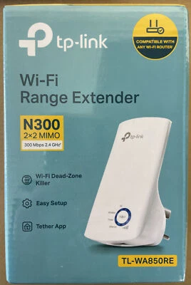 TP-Link N300 Wireless Universal Range Extender, Broadband/ Wi-Fi Booster 300Mbps - Image 1 of 4