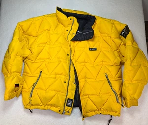 Vintage 90s Y2K FUBU Jeans Reversible Goose Down Puffer Coat Jacket Mens 2XL - Picture 1 of 24