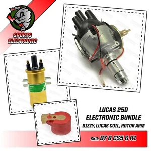Powerspark Lucas 25D4 Electronic Distributor And Lucas DLB105 Gold Sport Coil - Picture 1 of 9