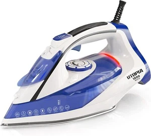 Steam Iron for Clothes - Non-Stick Soleplate - 1800W Clothes Iron With - Picture 1 of 9