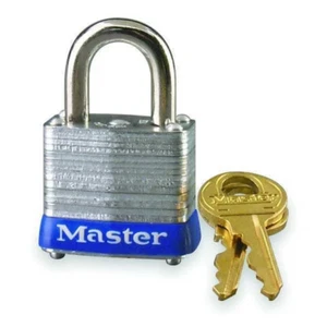 Master Lock 7Ka Padlock, Keyed Alike, Standard Shackle, Rectangular Steel Body, - Picture 1 of 3