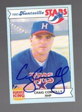 Craig Connolly 1991 Burger King Huntsville Stars authentic autographed card 