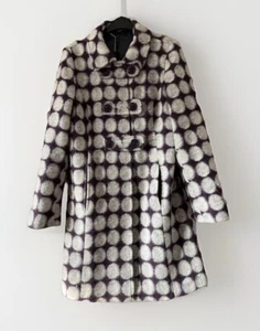 Laura Ashley Wool Coat Button Purple/White Coat UK 12 - Picture 1 of 10