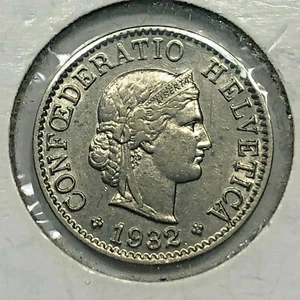 1932 Switzerland Uncirculated 5 Rappen Foreign Coin #1360 - Picture 1 of 2