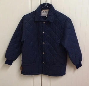 Husky Of Tostock Boys Children Blue Equestrian Quilted Jacket 32 Size - Picture 1 of 8