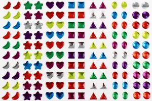 Stickers strass géométriques 0,8 cm 140 pièces - Imagen 1 de 1