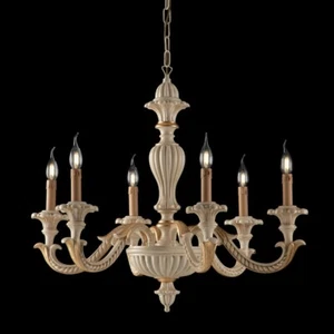 Suspended Lights Wooden Classic Vintage Ivory Rose Gold - Picture 1 of 1