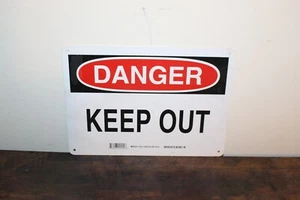 DANGER KEEP OUT 10 x 14 Sign Brady #22112 - Picture 1 of 4