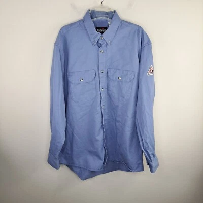 Bulwark Mens Flame Resistant Shirt Large Blue - Image 1 of 4