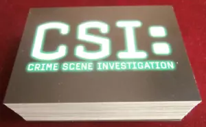 CSI LAS VEGAS - SEASON 3 - COMPLETE BASE SET (72 cards) - Strictly Ink 2006 - Picture 1 of 12