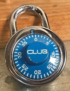 Club Security School Locker 3 # Combination Blue dial Padlock Lock New Unused - Picture 1 of 8