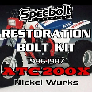 Honda 200X 1986-1987 NICKEL WURKS Restoration Bolt Kit Frame Forks Fenders Wheel - Picture 1 of 7