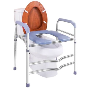 Raised Toilet Seat with Handles Deewow Elevated Toilet Seat Adjustable 400lb - Picture 1 of 1