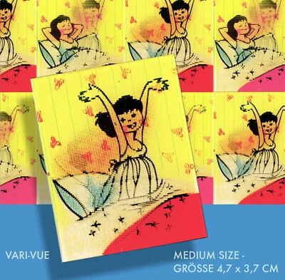 VARI VUE - USA 1 x VARI VUE MEDIUM KAUGUMMI SAMMEL WACKELBILD RARITÄT USA 1960er LENTICULAR