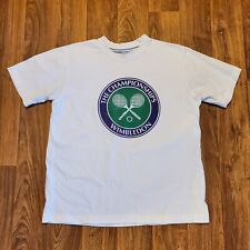 Vintage Tennis Shirt Wimbledon Men Small White Croquet Club Championship England