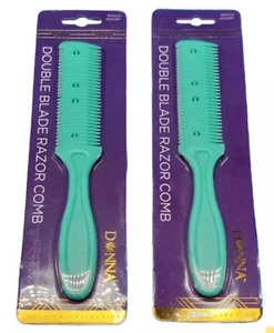 2x Donna Double Blade Razor Comb Replaceable Blade Hair Trimmer Shaper Sealed - Picture 1 of 1