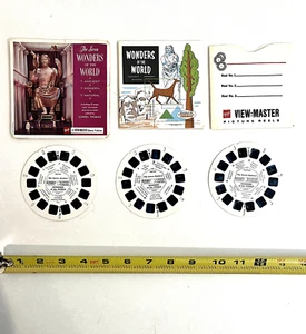 View-Master THE SEVEN WONDERS OF THE WORLD - B901 - 3 Reel Set + Booklet 1962 - Picture 1 of 2