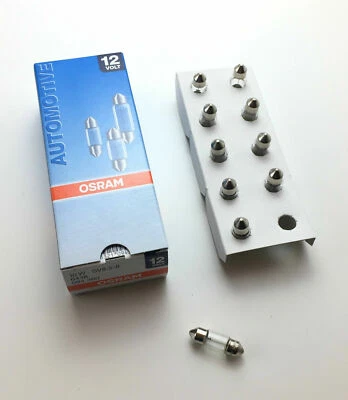10 x Osram Lampe Lampen C10W 12V 10W Innenraumbeleuchtung 6438 31mm Soffitten - Bild 1 von 2