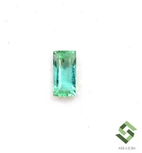 4x2 mm Certified Natural Emerald Baguette Cut 0.14 CTS Untreated Loose Gemstone - Picture 1 of 5