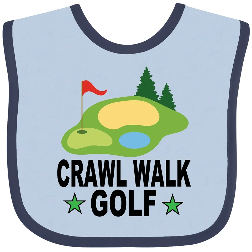 Inktastic Golf Crawl Walk Golf Bebé Babero Campo Ropa Deportiva Ropa Infantil Foto 1 de 1