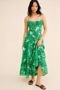 Neu mit Etikett Anthropologie Kelly gesmoktes Kleid mit fallender Taille - Large  - Bild 1 von 10